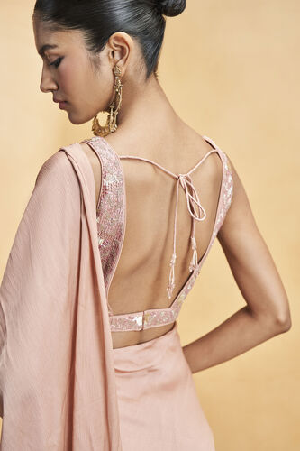 Ava Embroidered Saree Set - Old Rose, Old Rose, image 7